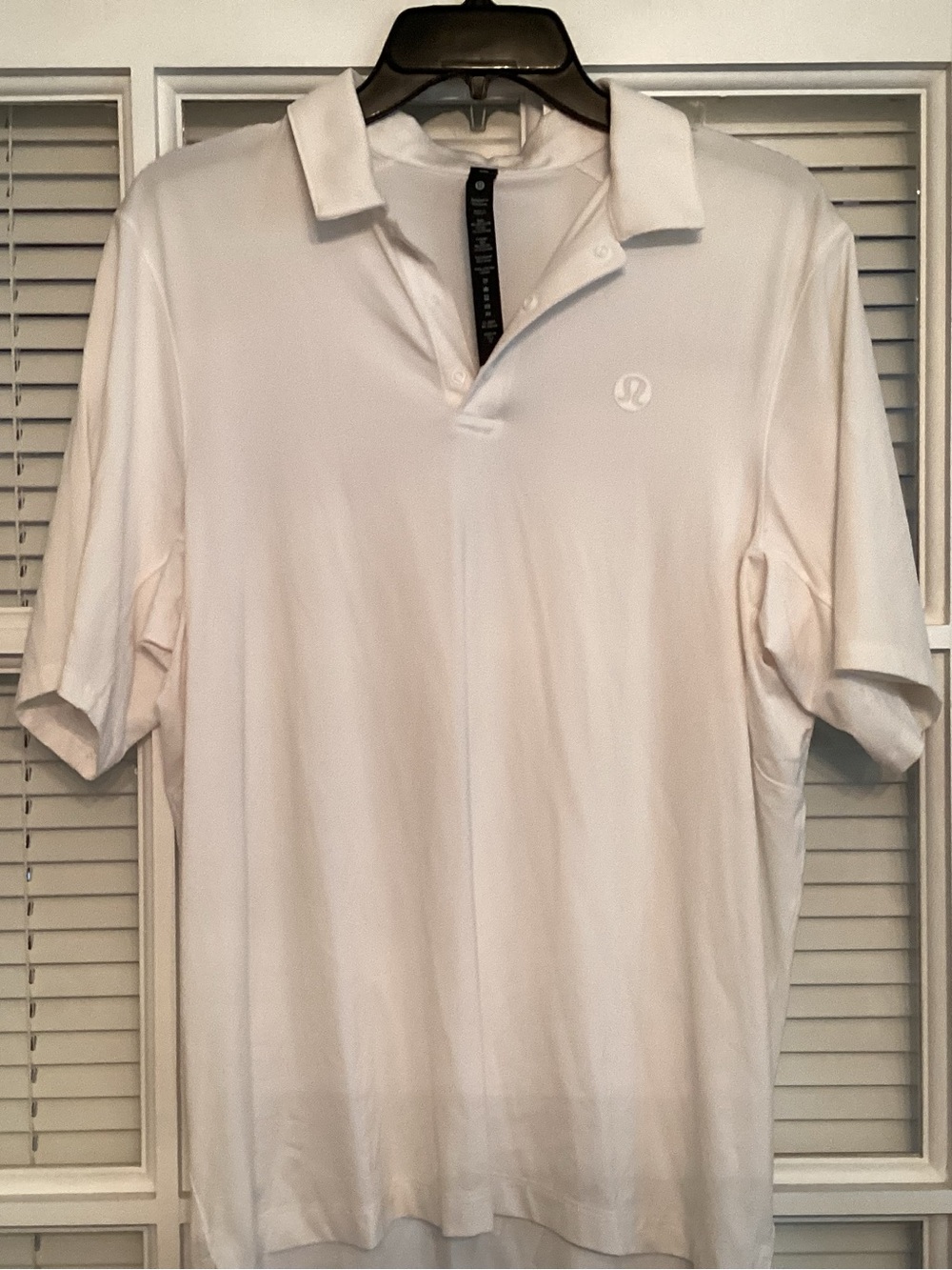 lululemon athletica Men’s White Short-Sleeve Polo